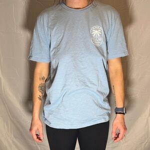 Reef Light Blue Graphic Crewneck Tee